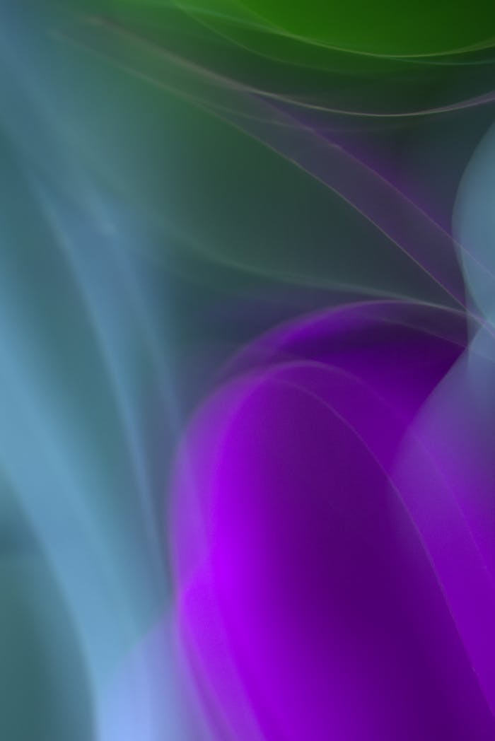 Dynamic Mixture of Green, Purple and Blue